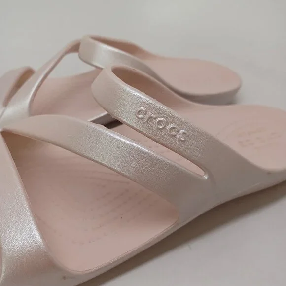 Crocs Sandals Kadee II Pink Pearl Slip On Casual Iconic Comfort Shoes Womens 9 - Picture 6 of 14